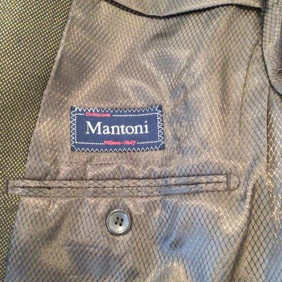 MANTONI Italian Extra Fine Super 120 Wool Men's 3 button Suit Jacket size 44R - Picture 5 of 6